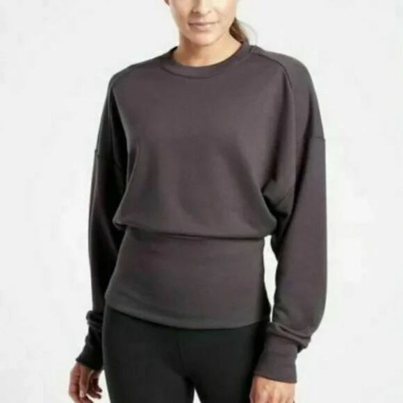 Athleta Gray Portrero Sweatshirt Sz M - Picture 1 of 12